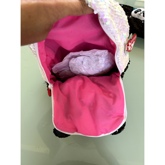 TY Flippables Sequin Bamboo the Panda Backpack and Pencil Case Set for K… - Picture 4 of 9